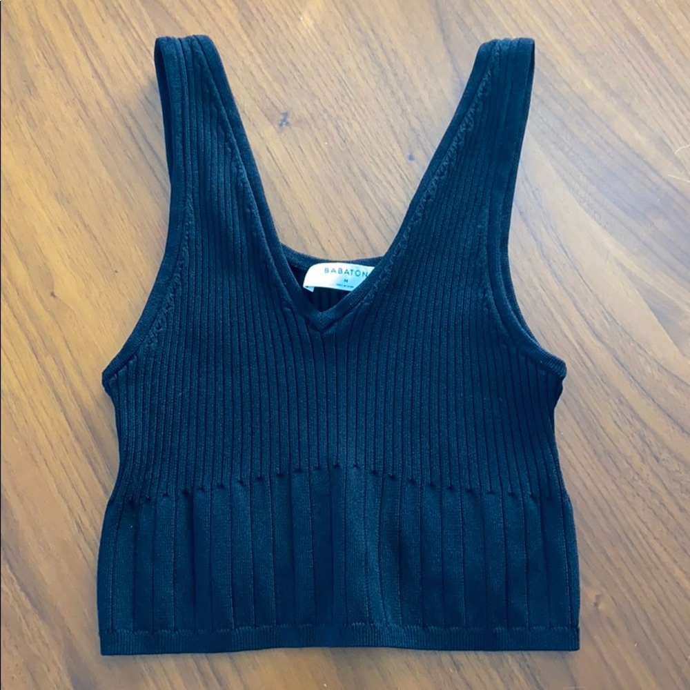 Aritzia V-Neck crop top - Picture 1 of 2
